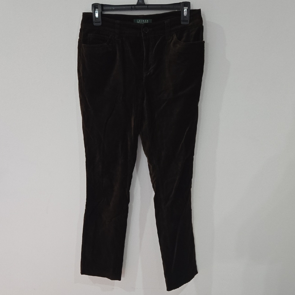 Ralph Lauren Sz 4P Womens Dark Brown Corduroy Pants